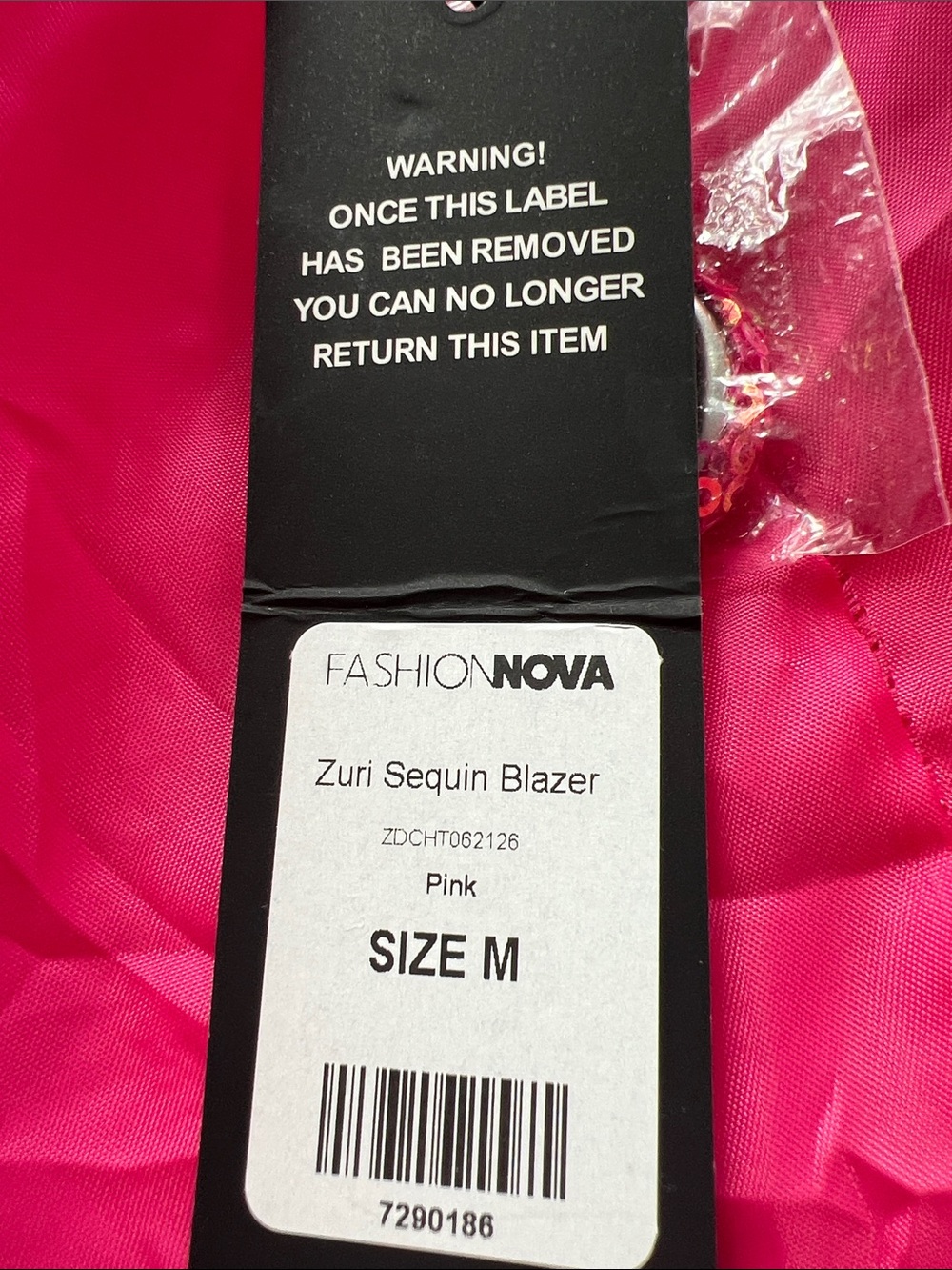 Fashion Nova Pink and Gold Sequin Blazer - Picture 7 of 15